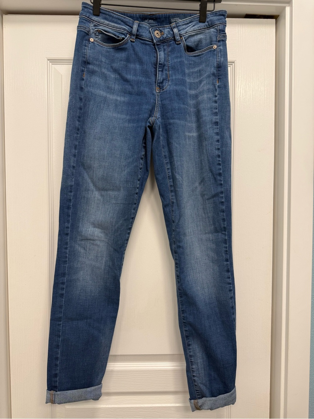 J. Jill Boyfriend Straight Leg Jeans in Mid Blue Wash, Size 8T